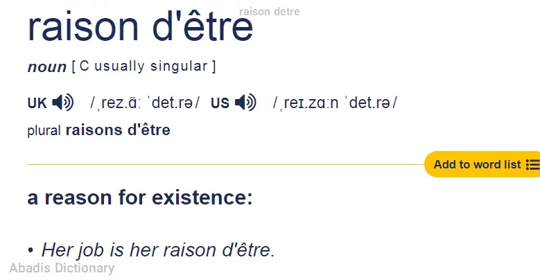 raison detre